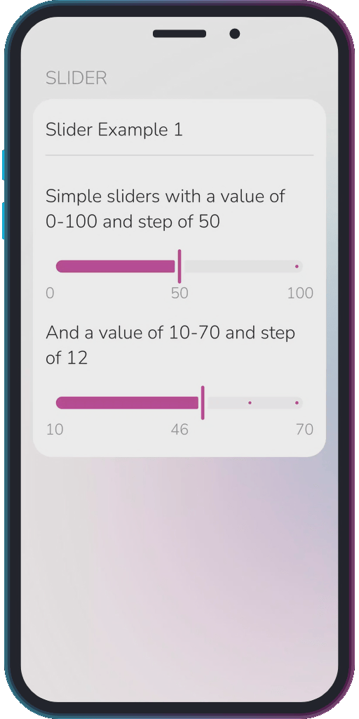 Screencapture of the app showing the results of the sample code from Example 1.