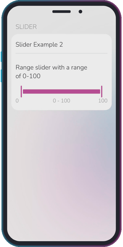 Screencapture of the app showing the results of the sample code from Example 2.