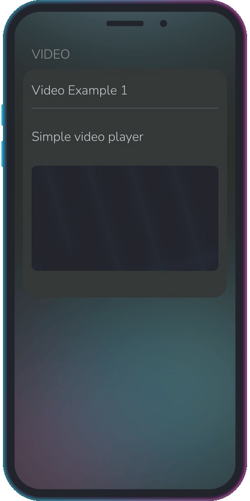 Screencapture of the app showing the results of the sample code from Example 1.