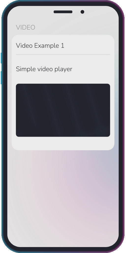 Screencapture of the app showing the results of the sample code from Example 1.